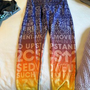 Terez Stand up To Cancer Special Edition Leggings Size Small